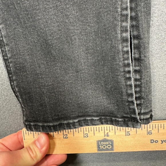 H&M Jeans Womens US 4 Black Denim High Rise Split Hem Skinny Biker 5-Pockets - Picture 8 of 8